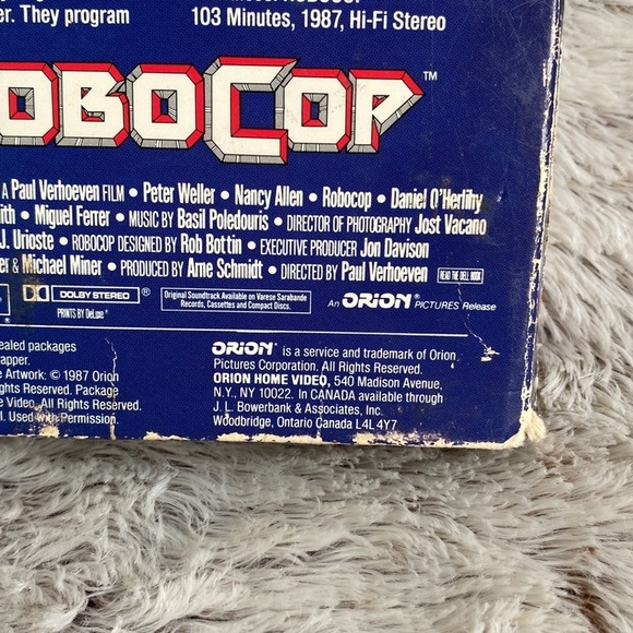 Vintage VHS ROBOCOP Robo Cop movie 1987 in original box - Picture 7 of 8